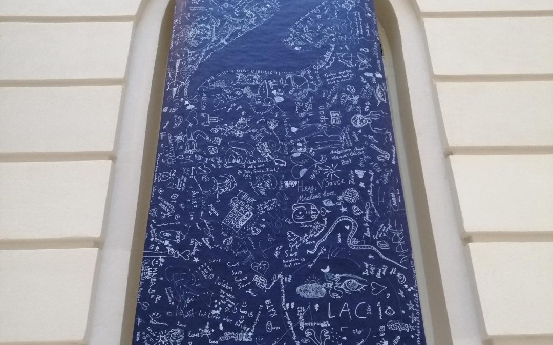 Banner in der neuen Aula