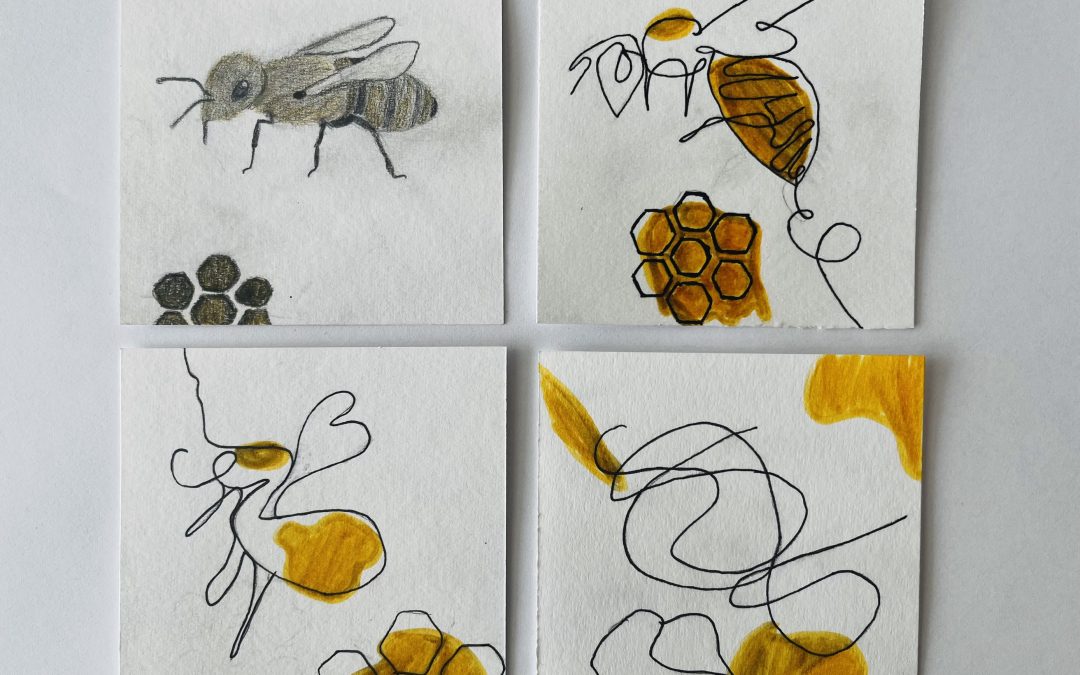 „Abstraktion in 4 Schritten“ – ein Kunstprojekt der 4b